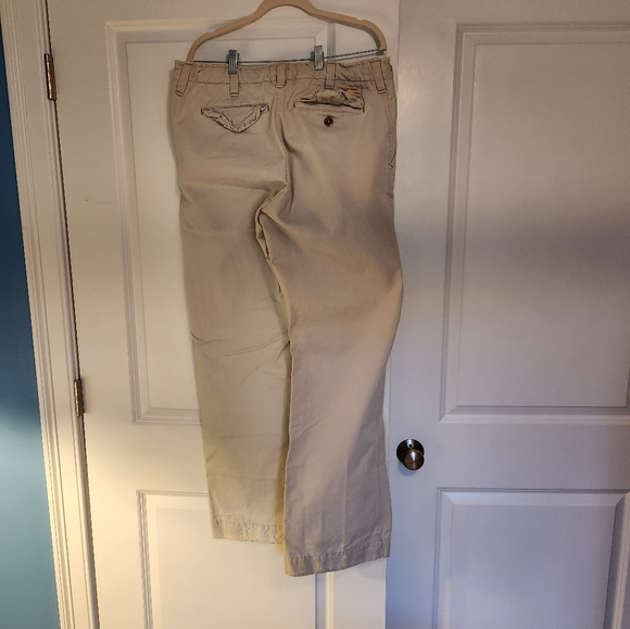 Vintage Mens Abercrombie Khakis, Size 30L, Cream/Light Tan - Picture 3 of 5